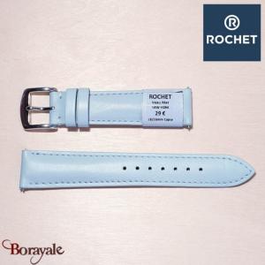 Bracelet de montre Rochet , New York de couleur : bleu ciel, 18 mm