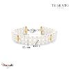 Bracelet TI SENTO Milano Perles femme argent plaqué or perles blanches - 23077YP