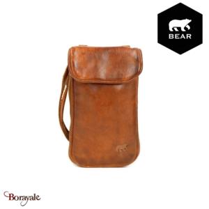 Porte téléphone BEAR Cow Lavato Cognac CL41579COG