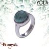 Bague Yola Nature Cabochon Amazonite Acier poli IG-122-54