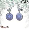 Boucles d'oreilles Yola Nature Calcédoine Acier poli IK-522