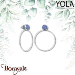 Boucles d'oreilles Sodalite, Collection: Nature et élégance YOLA