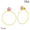Boucles d'oreilles Rhodonite, Collection: Nature et élégance YOLA