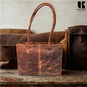 Sac cabas A4 KASZER collection Kansas marron naturel foncé 20057-C6