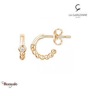 Boucles d'oreilles La Garçonne Diamant Etats d'âme doré champagne 26400007