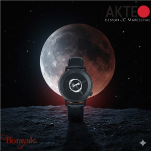 Montre AKTEO Immensité Eclipse 38 mm noire ronde UIm08