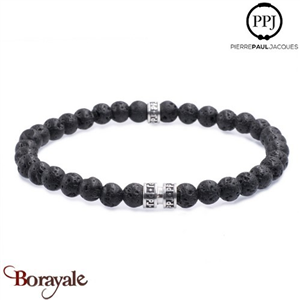 Pierre de lave: Bracelet Pierres fines 6 mm PPJ Taille M