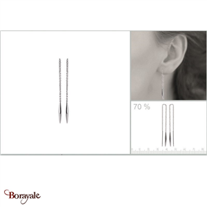 Boucles d'oreilles argent 925° rhodié Borayale Collection CN7513200