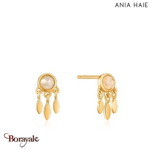 Boucles d'oreilles Ania Haie Midnight Fever Labradorite plaqué or 14 carats sur