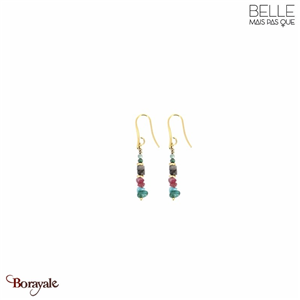 Boucles d'oreilles Belle mais pas que, Collection: Ellen mix de pierre et rubis