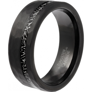 Bague Tungstène Noir Apollon homme