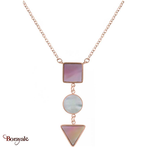 Collier Nacre rose et blanche, Collection: Triangle YOLA