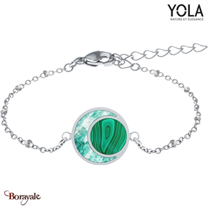 Bracelet Amazonite et malachite Collection Féminité YOLA NATURE