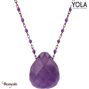 Collier Géode d'améthyste Collection Nature et élégance YOLA NATURE