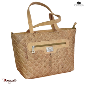 Sac à main en liège made in Portugal Montado Naturel et naturel foncé