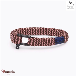 Bracelet PIG & HEN Sharp Simon Marron - Rose Noir Taille : L (20cm)