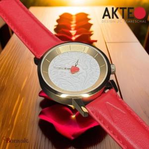 Montre AKTEO Amour dentelle tulipes art déco ronde EAm01H