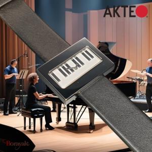 Montre AKTEO Art - Musique Piano clavier 38 x 27 mm argent  rectangle AMu47