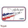 Patch Dassault Aviation Alpha Jet rectangle, bleu, blanc, rouge