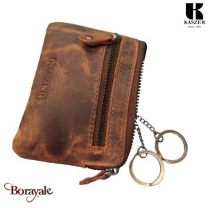 Porte cartes, monnaie, clés KASZER collection Oregon Marron naturel clair 591604