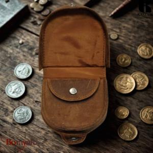 Porte monnaie crapaud KASZER collection Oregon Marron naturel 581004-MC6