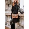 Sac bandoulière  KASZER collection Nevada Marron naturel clair touché velours 20