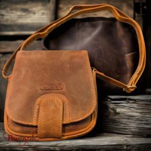 Sac bandoulière KASZER collection Wyoming brun naturel moyen 20601-C6