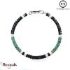 Bracelet PPJ Heishi Kiowas Onyx, turquoise, d’afrique, howlite Taille XL