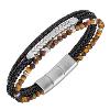 Bracelet All Blacks bijoux Homme cuir et perles 682382