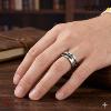 Bague Thabora homme acier et carbone T62 - réf. T160967-62