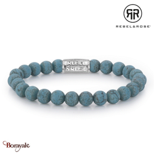 Bracelet Rebel & Rose Collection : Matt Turquoise Deligh Taille L RR-80043-S-L