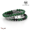 Bracelet Rebel & Rose Vert Malachite - 8mm M, Homme RR-80080-S-M