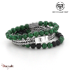 Bracelet Rebel & Rose Collection : Malachite Green Taille M RR-80080-S-M