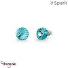 Boucles d'oreilles SPARK With EUROPEAN CRYSTALS  : Sweet Candy 8mm - Light Turqu
