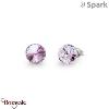Boucles d'oreilles SPARK With EUROPEAN CRYSTALS  : Sweet Candy 8mm - Violet