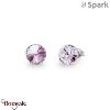 Boucles d'oreilles SPARK With EUROPEAN CRYSTALS : Sweet Candy 8mm - Violet