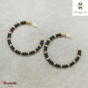 Boucles d'oreilles en Acier doré Merveilles du monde
