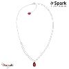 Collier SPARK Silver Jewelry : Baroque - Rouge