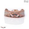 Bracelet Belle mais pas que, Mexican Pink, Perles de miyuki dorées à l'or fin