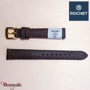 Bracelet de montre Rochet , Pineapple de couleur : marron, 14 mm