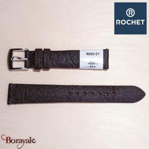 Bracelet de montre Rochet , Pineapple de couleur : marron, 16 mm