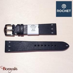 Bracelet de montre Rochet , Saint-Louis de couleur : noir, 20 mm