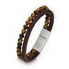 Bracelet All Blacks bijoux Homme cuir et perles 682154