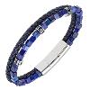 Bracelet All Blacks bijoux Homme acier et cuir 682352