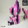 Chat Assis 20 cm Home Edelweiss collection : Gaston Rose et noir