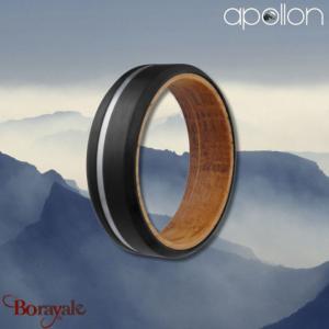 Bague Zirconium Noir Apollon homme