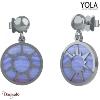 Boucles d'oreilles Yola Nature Calcédoine Acier poli IK-522