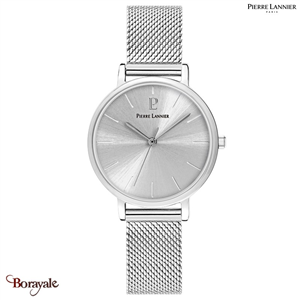 Montre PIERRE LANNIER Collection SYMPHONY argenté milanais  Femme