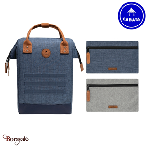 Sac à dos Cabaïa Adventurer + 2 poches, Paris, Medium en Nylon 900D