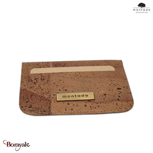 Porte cartes MONTADO en liège naturel, made in Portugal unisexe 528C16-TACO